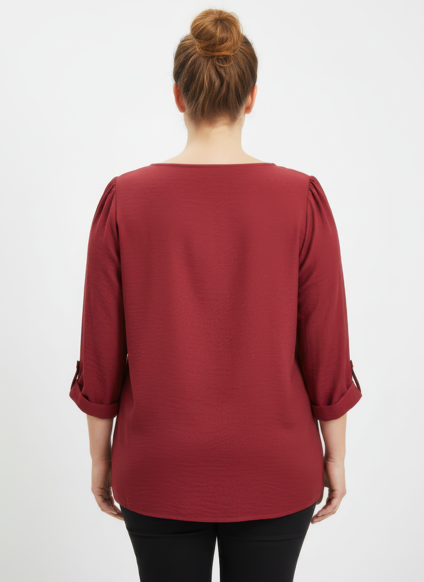 Lace Yoke Bell Sleeve Knit Tunic
