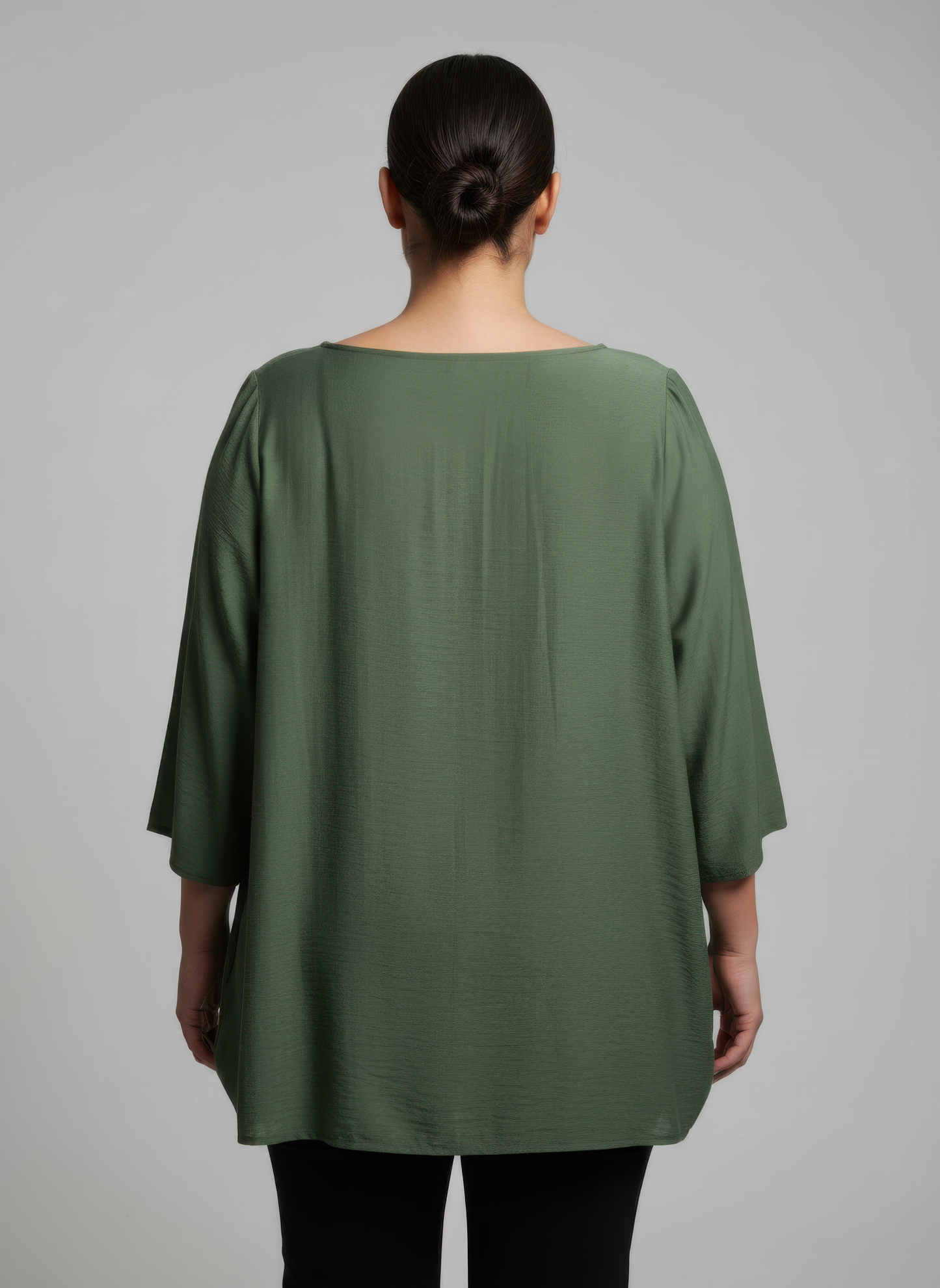Lace Yoke Bell Sleeve Knit Tunic