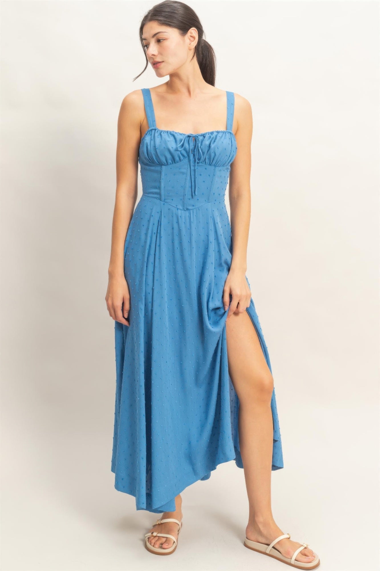 Boned Tie-back Dress