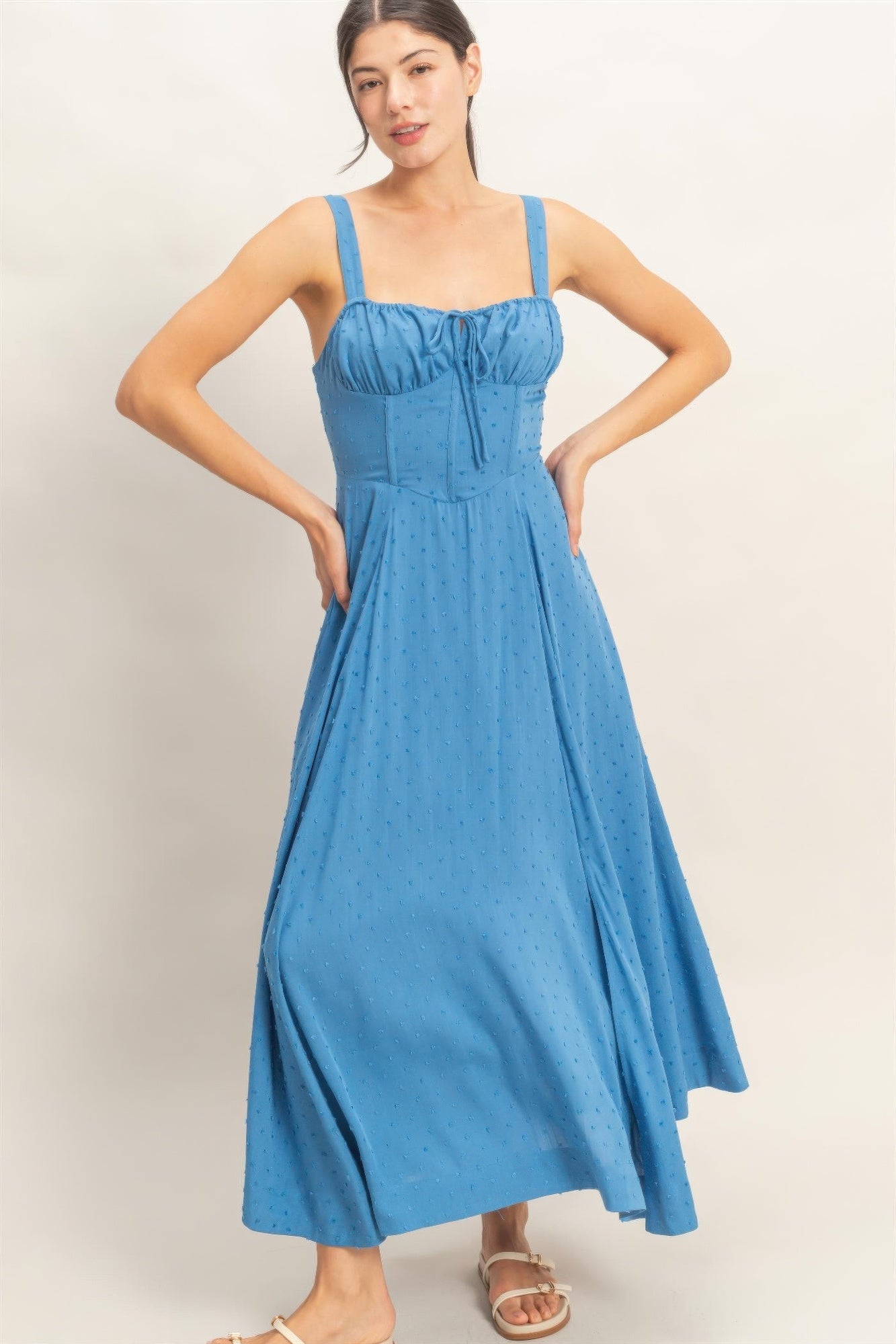 Boned Tie-back Dress