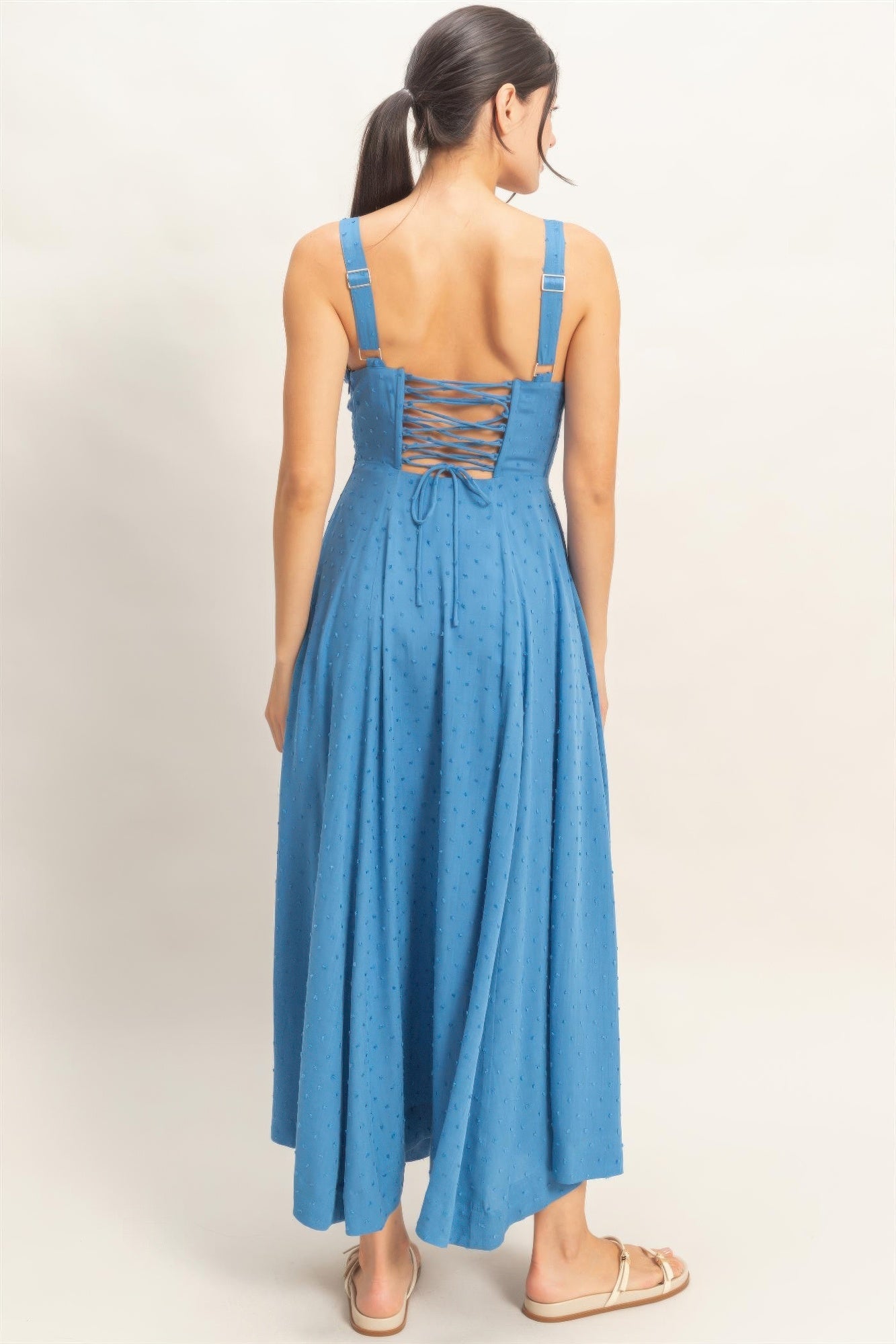 Boned Tie-back Dress