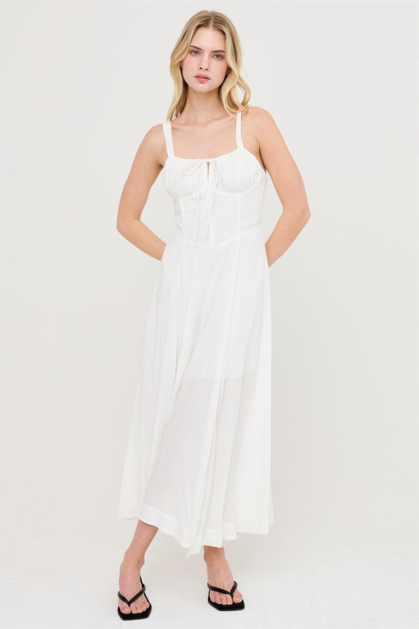 Boned Tie-back Dress