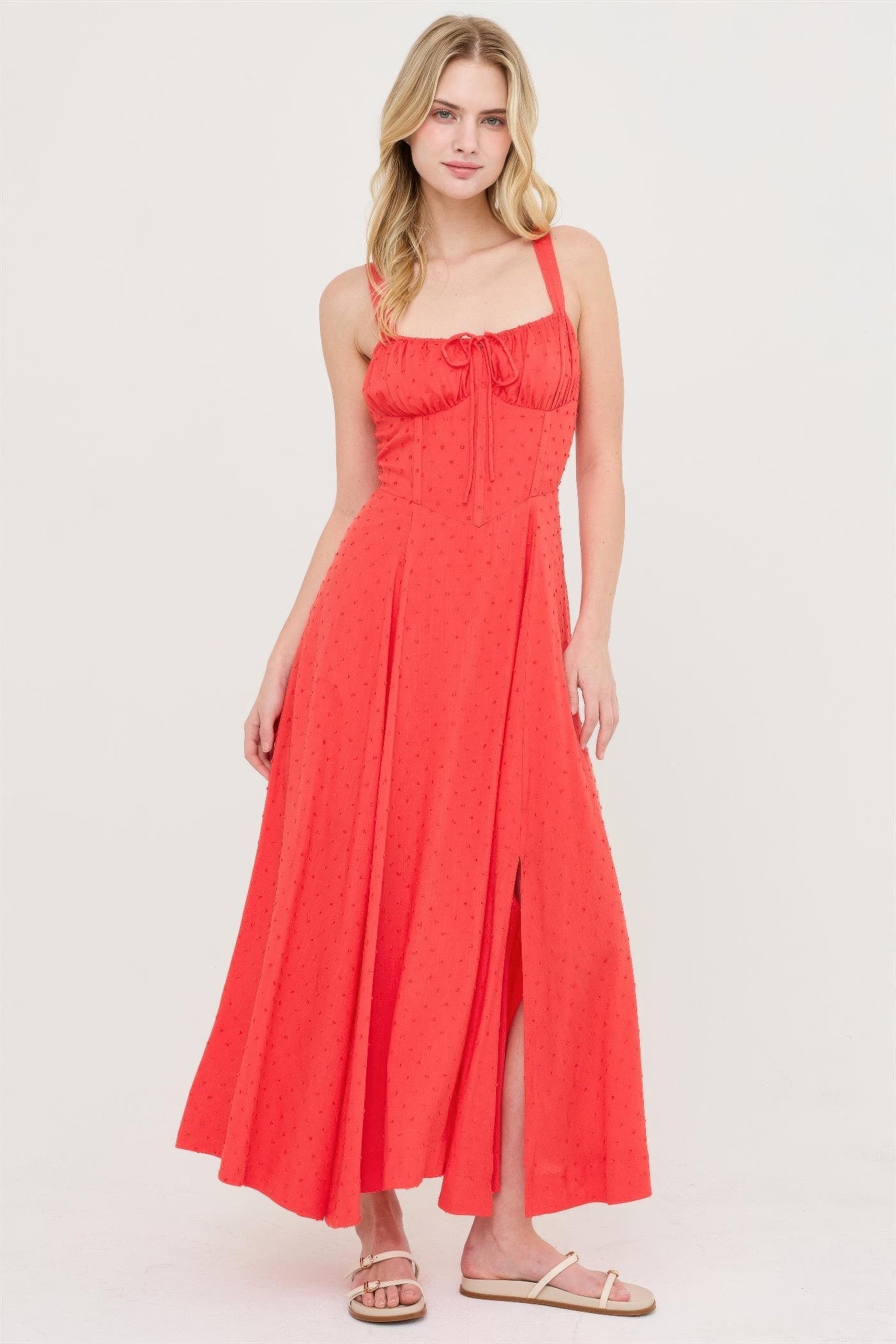 Boned Tie-back Dress