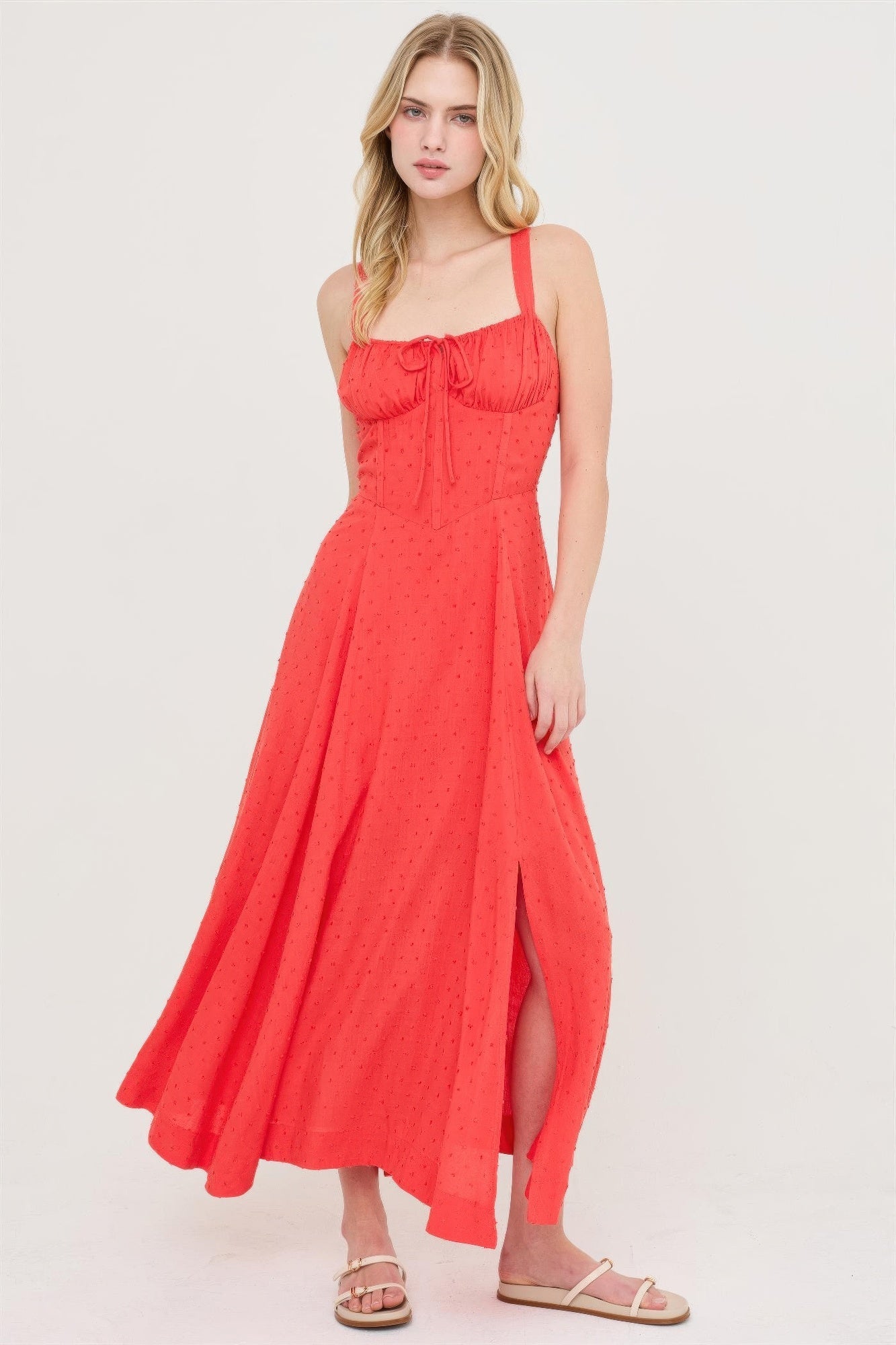 Boned Tie-back Dress