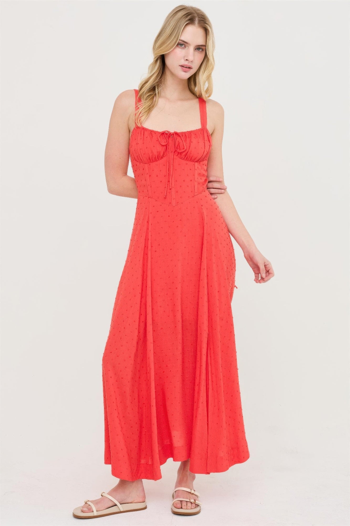 Boned Tie-back Dress