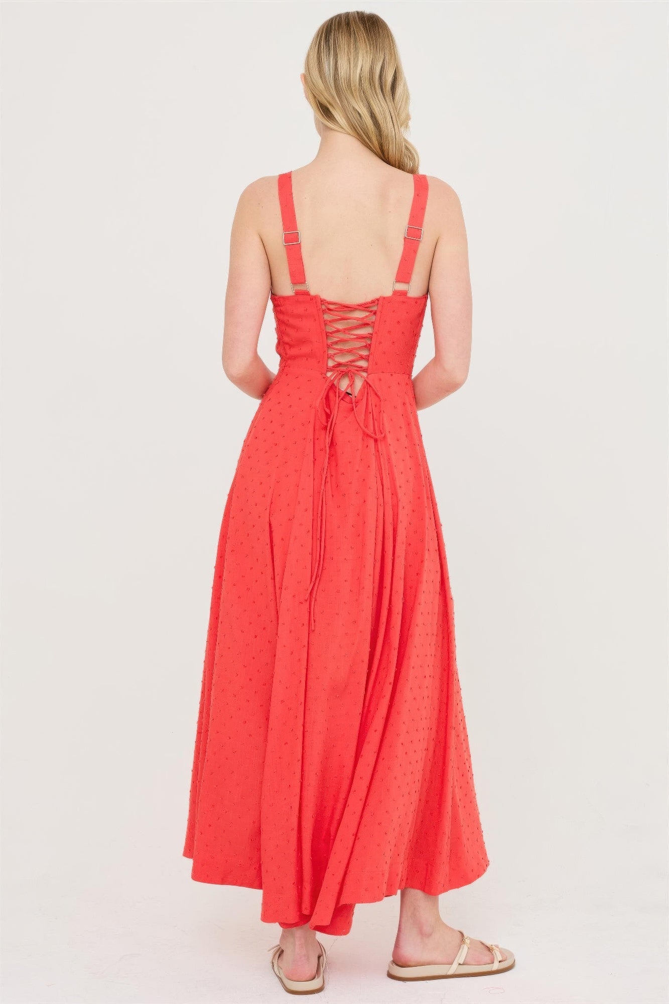 Boned Tie-back Dress