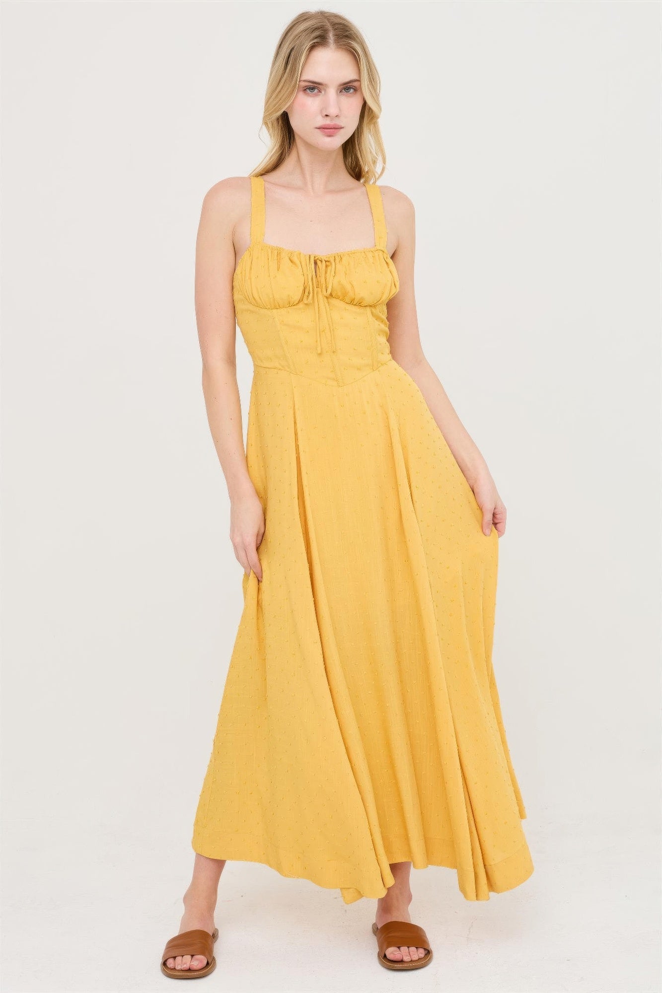 Boned Tie-back Dress