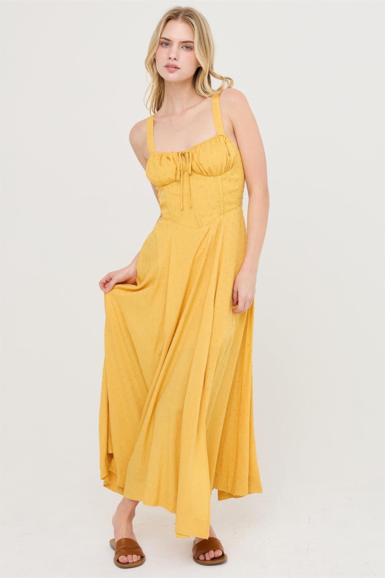 Boned Tie-back Dress