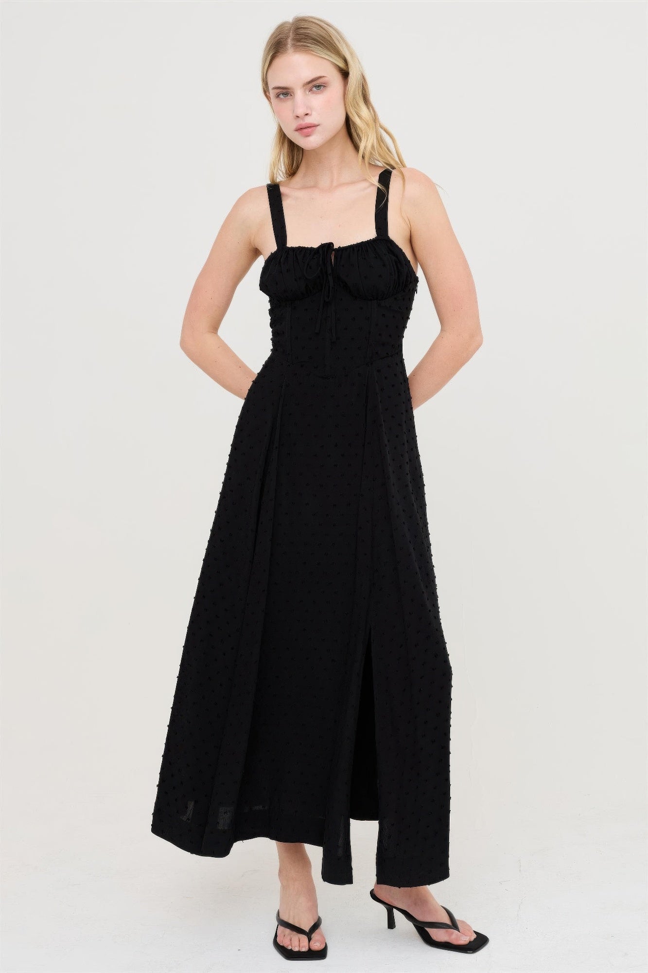 Boned Tie-back Dress