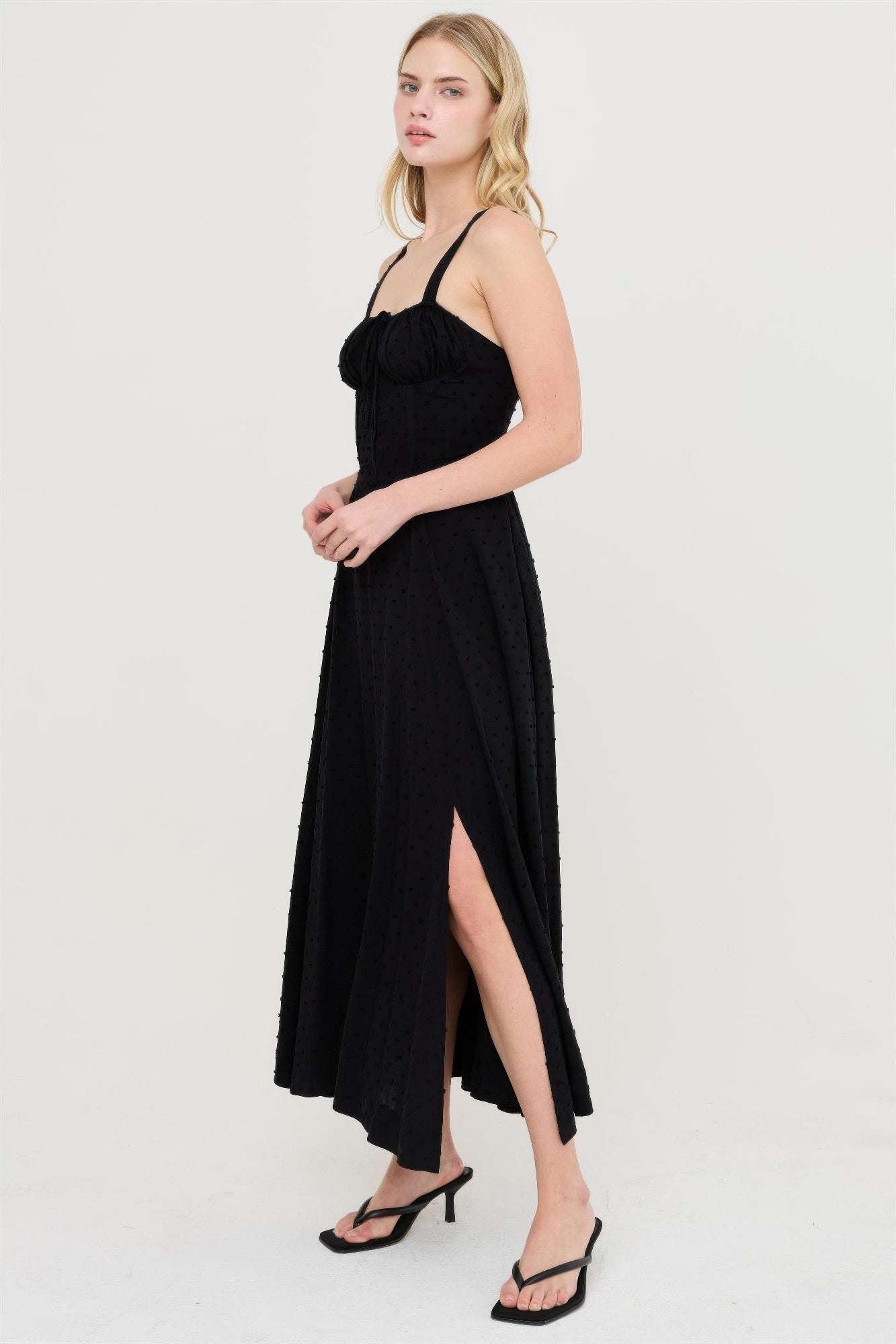 Boned Tie-back Dress
