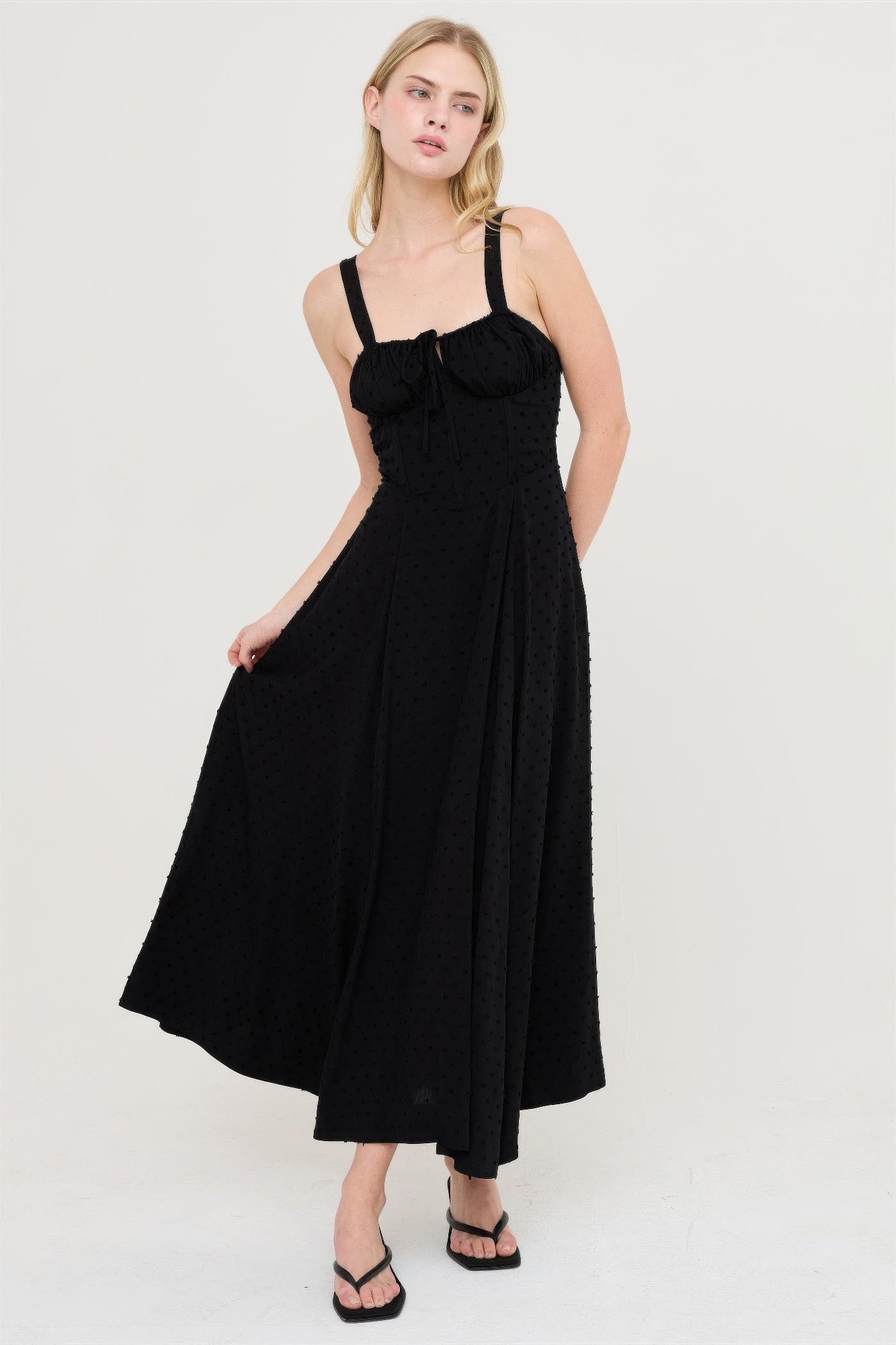 Boned Tie-back Dress