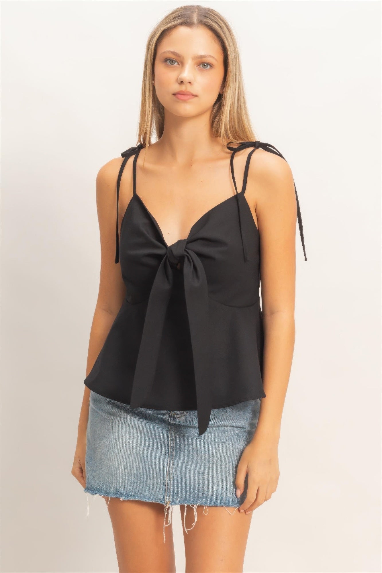 Tie Front Spaghetti Strap Top