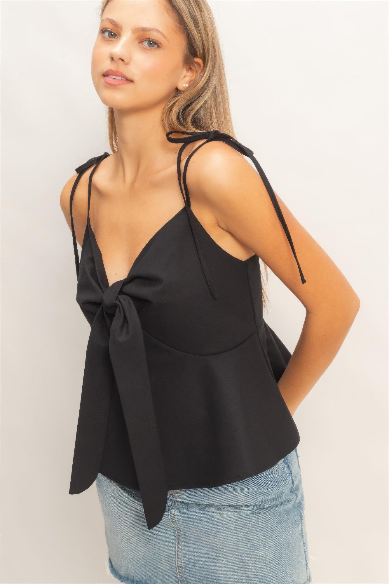 Tie Front Spaghetti Strap Top