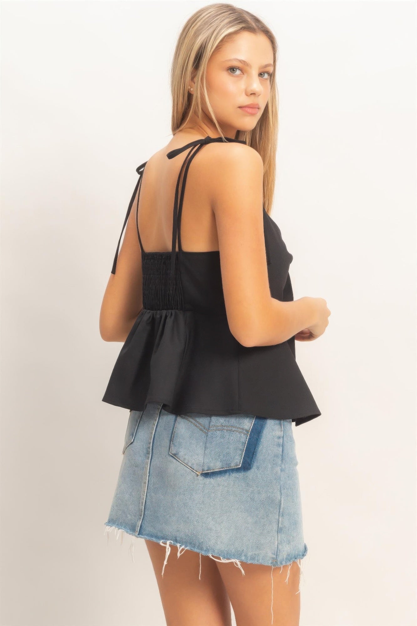 Tie Front Spaghetti Strap Top