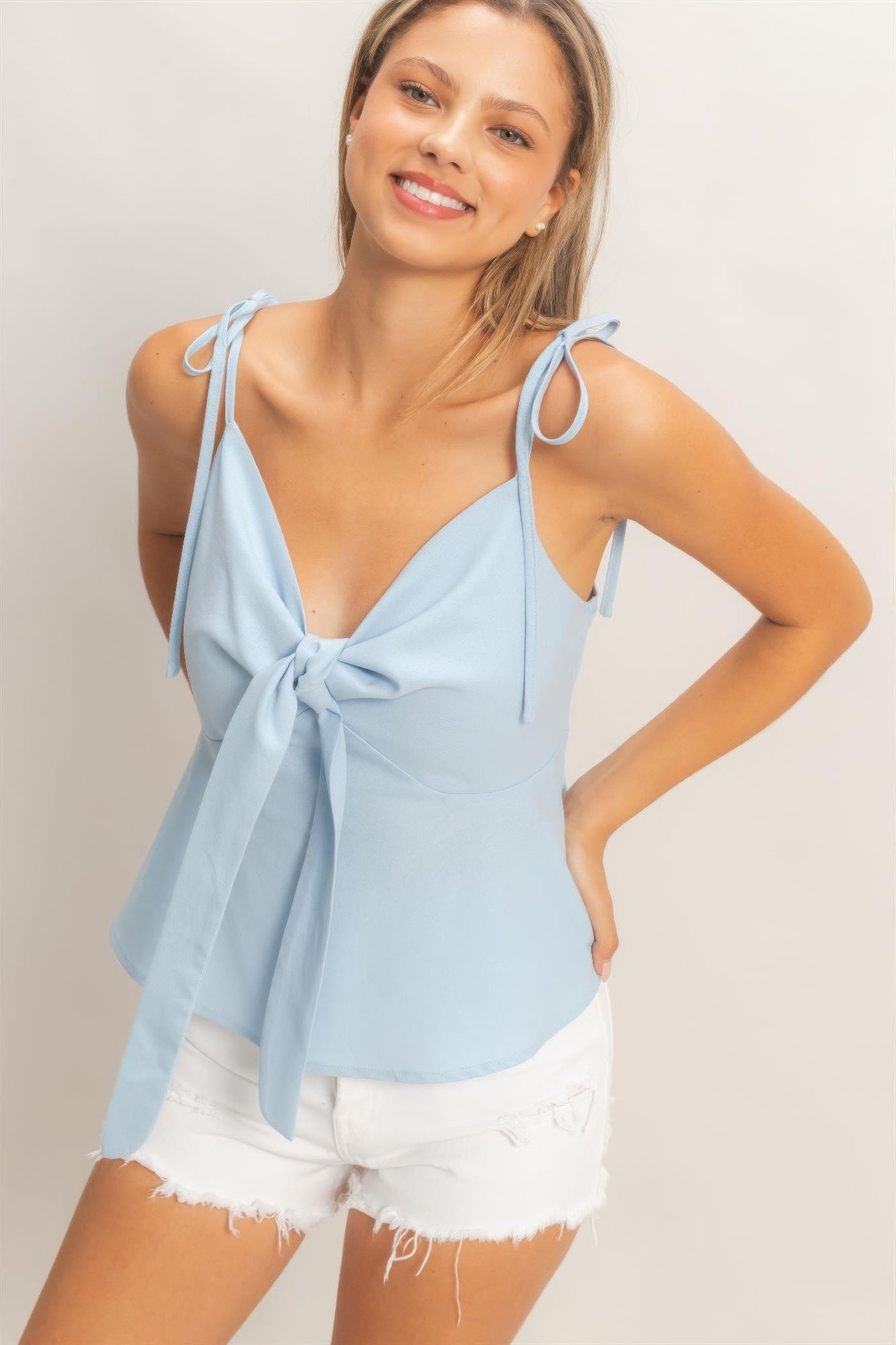 Tie Front Spaghetti Strap Top