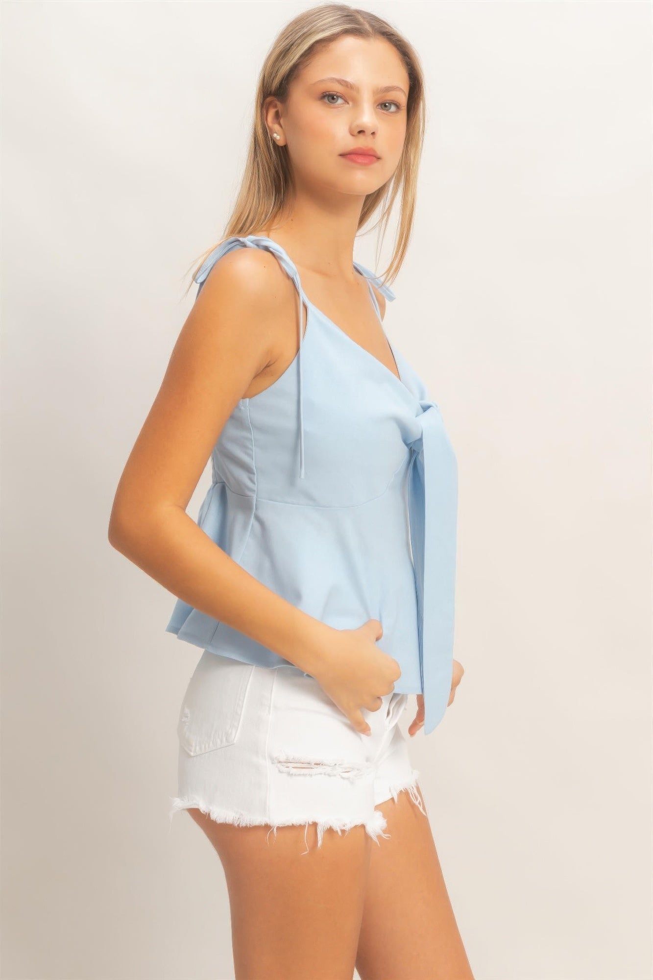 Tie Front Spaghetti Strap Top