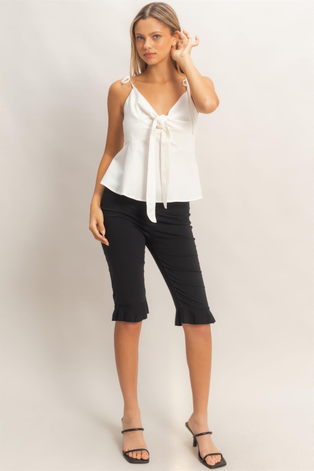 Tie Front Spaghetti Strap Top