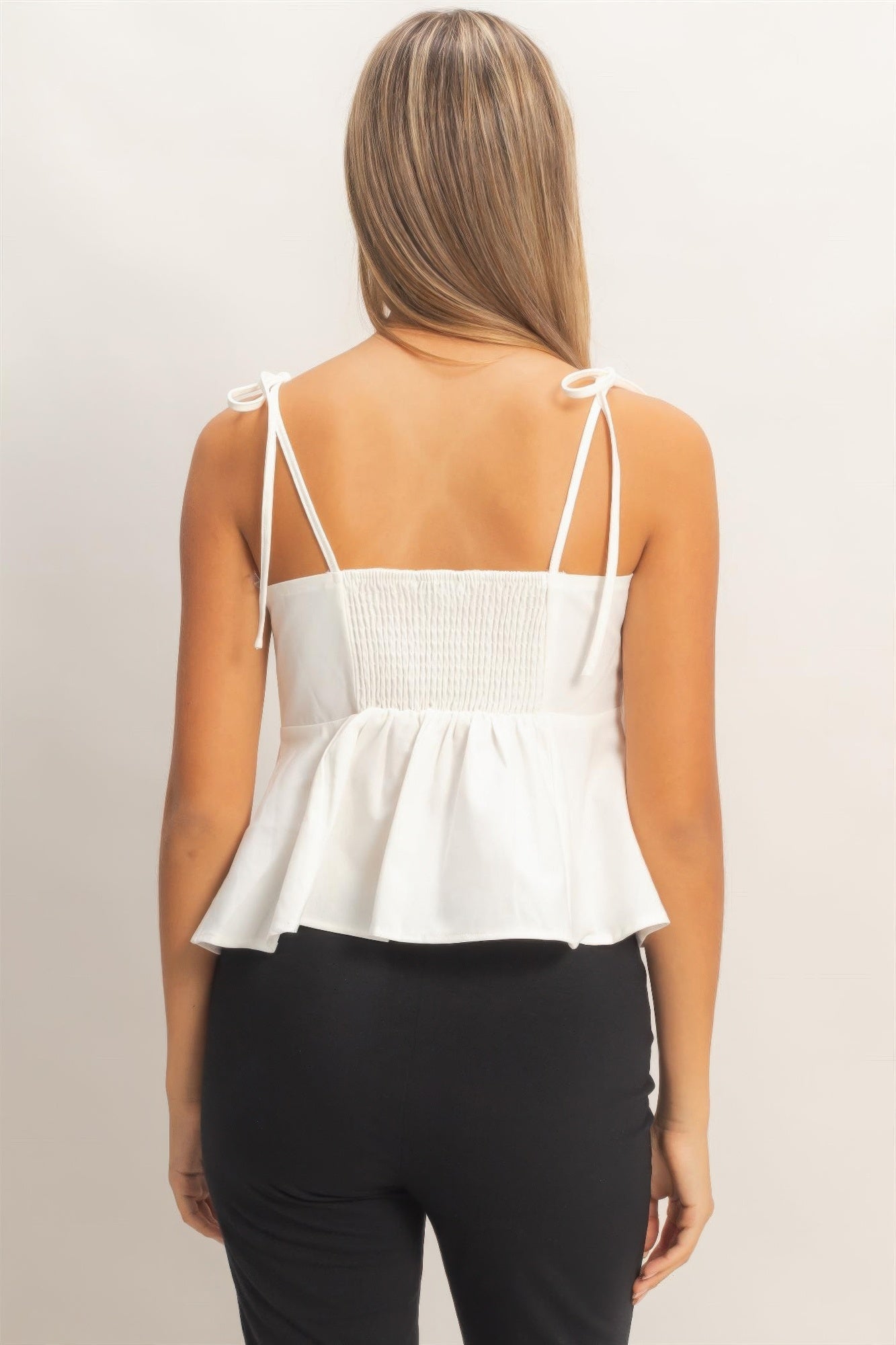 Tie Front Spaghetti Strap Top