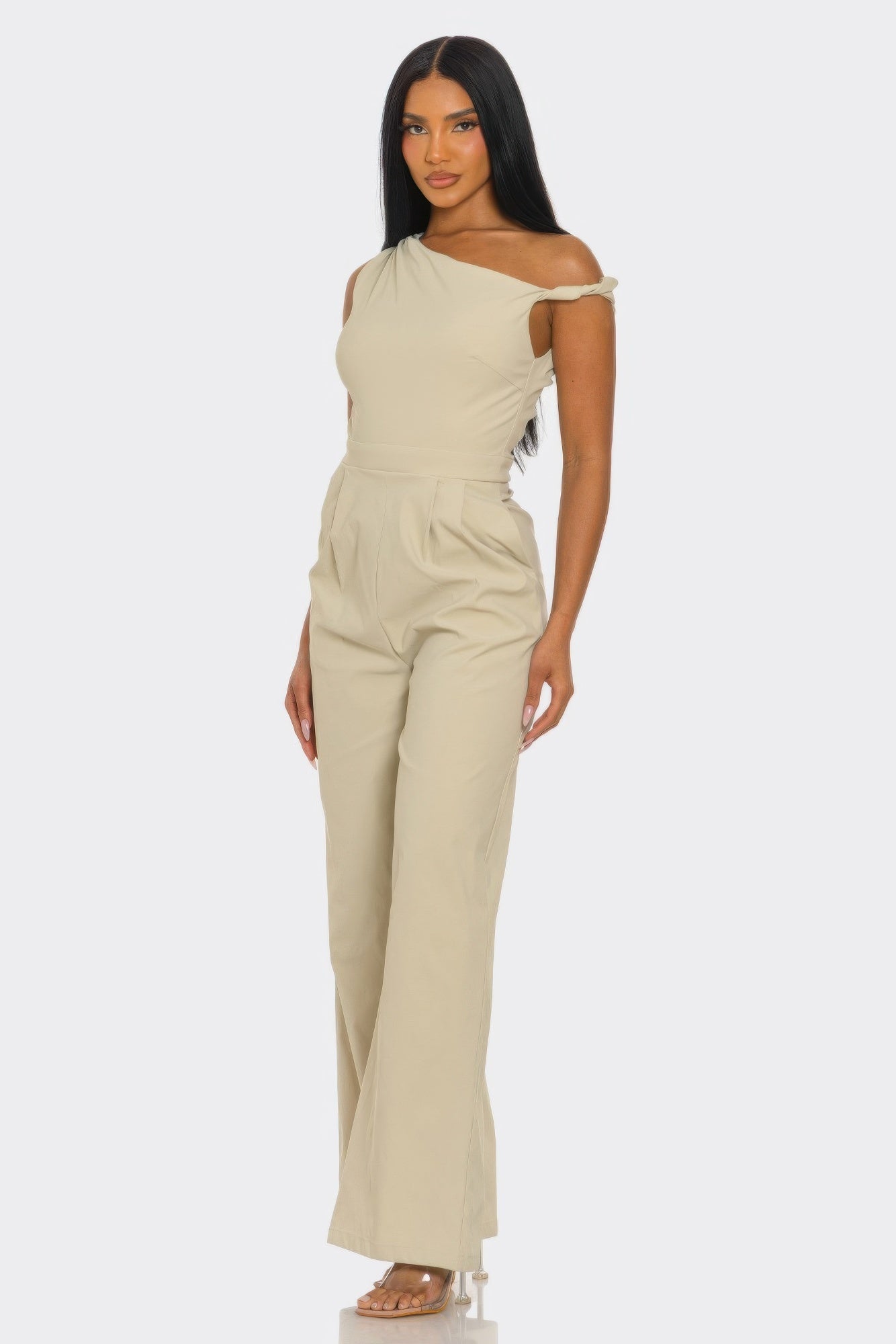 Chic Poise One-shoulder Jumpsuit