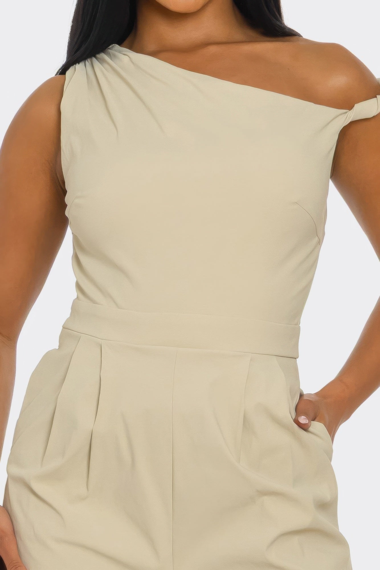 Chic Poise One-shoulder Jumpsuit