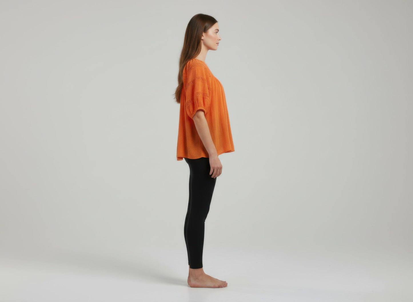 Unique Spectrum Solid Short Sleeve Blouse