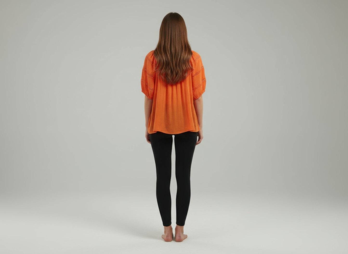 Unique Spectrum Solid Short Sleeve Blouse