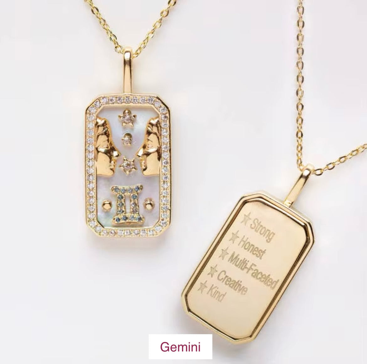 Zodiac Necklace - Double Sides
