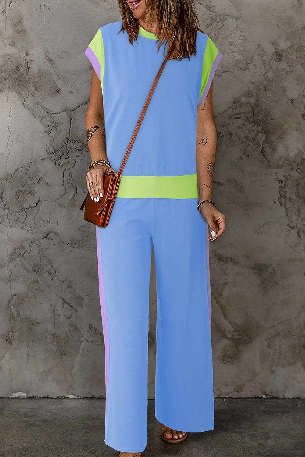 Pants Trendsi Chic Two-Piece Top and Trouser Set
