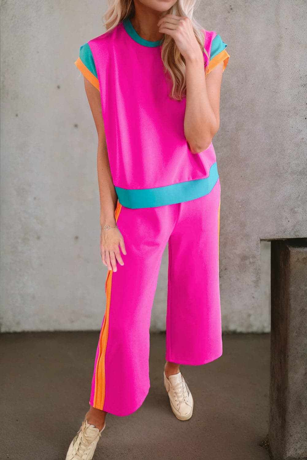 Pants Trendsi Chic Two-Piece Top and Trouser Set