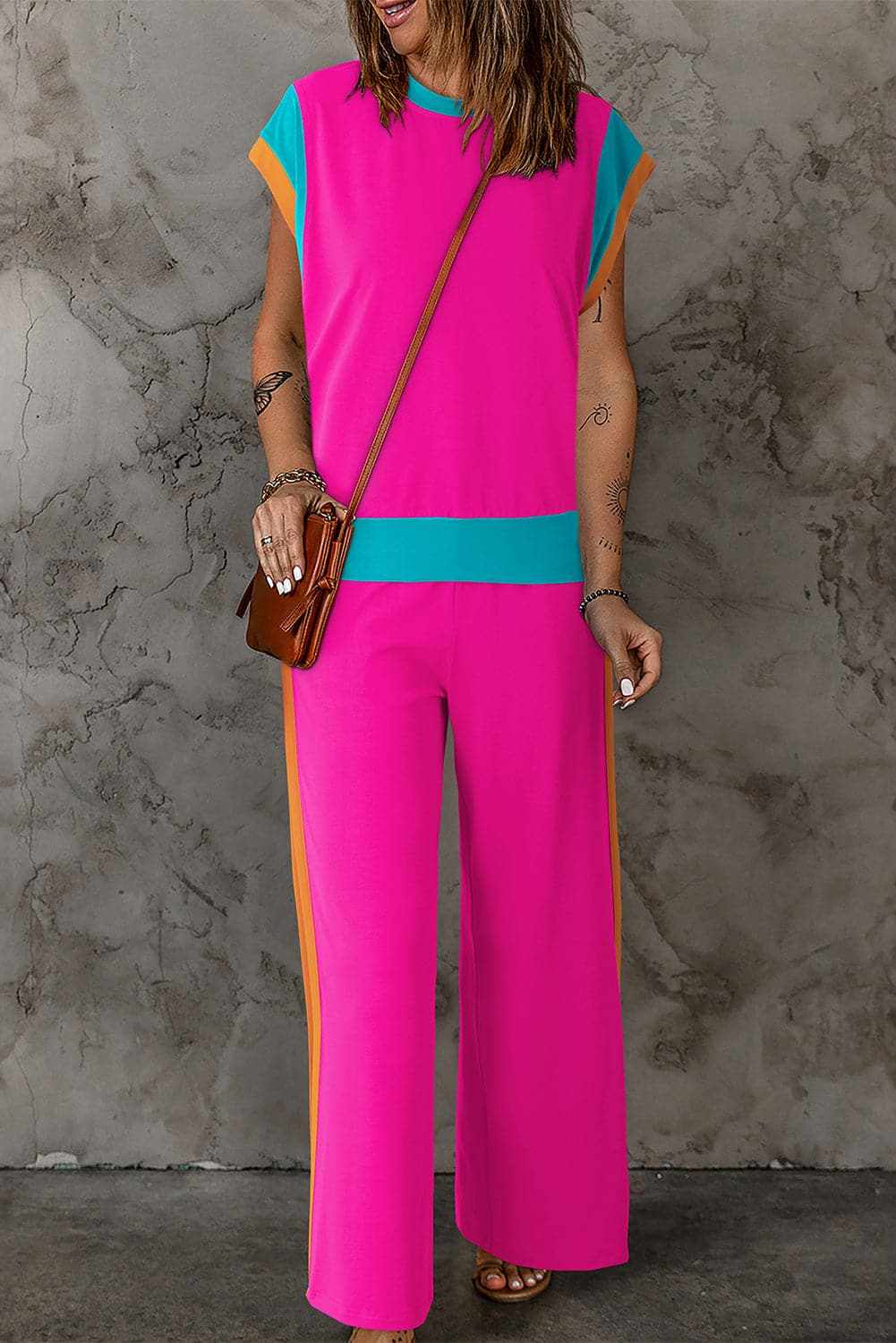 Pants Trendsi Chic Two-Piece Top and Trouser Set