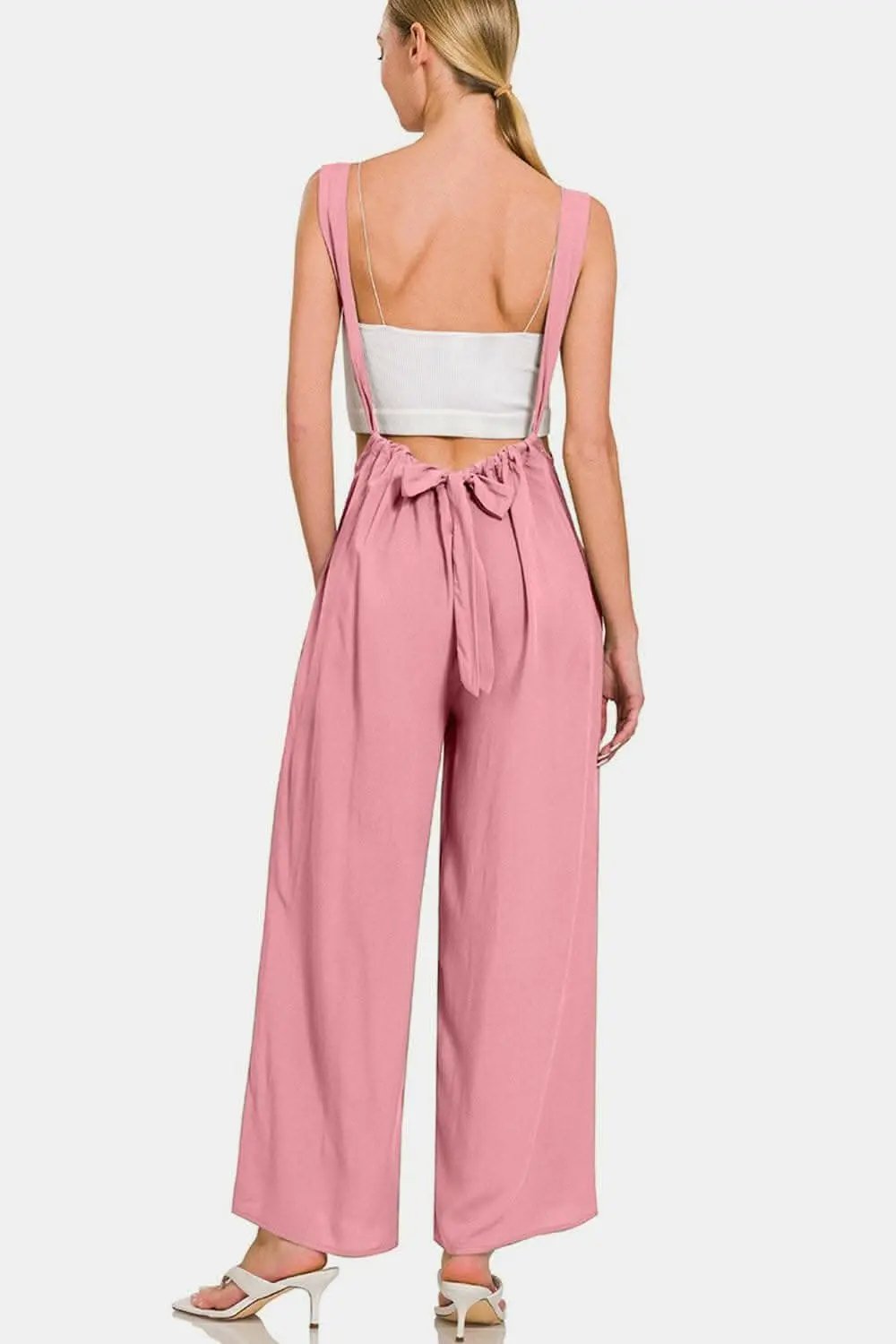 Dresses Trendsi TIKTOK - Chic Zenana wide leg overalls with pockets and ruched