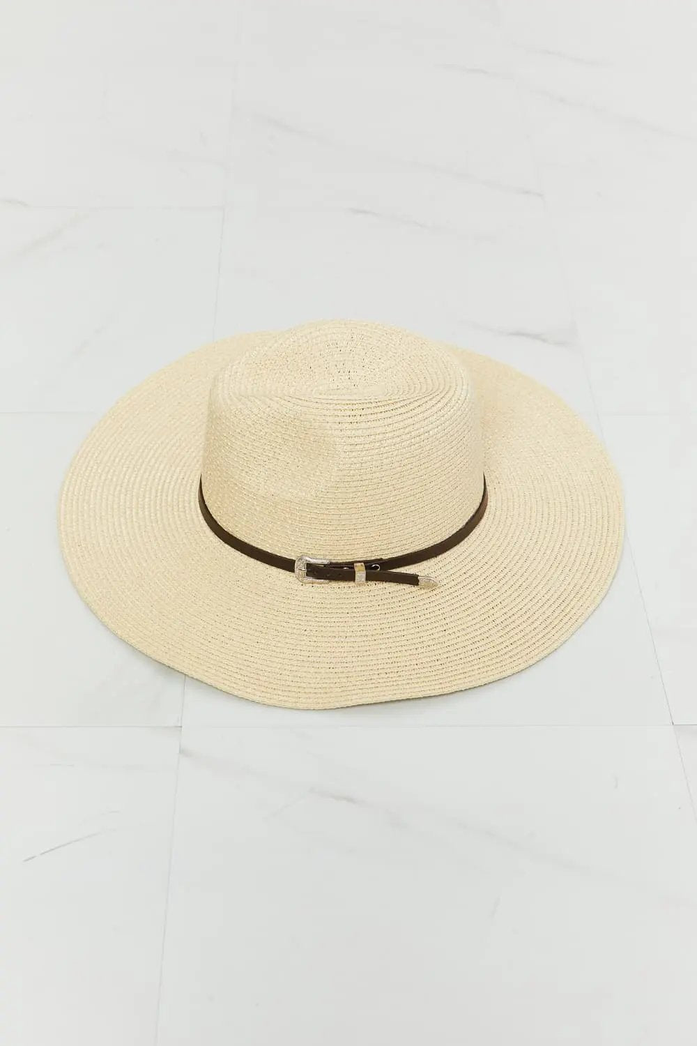 Ivory Straw Fedora Hat by Trendsi – Quality Woven Design, One Size