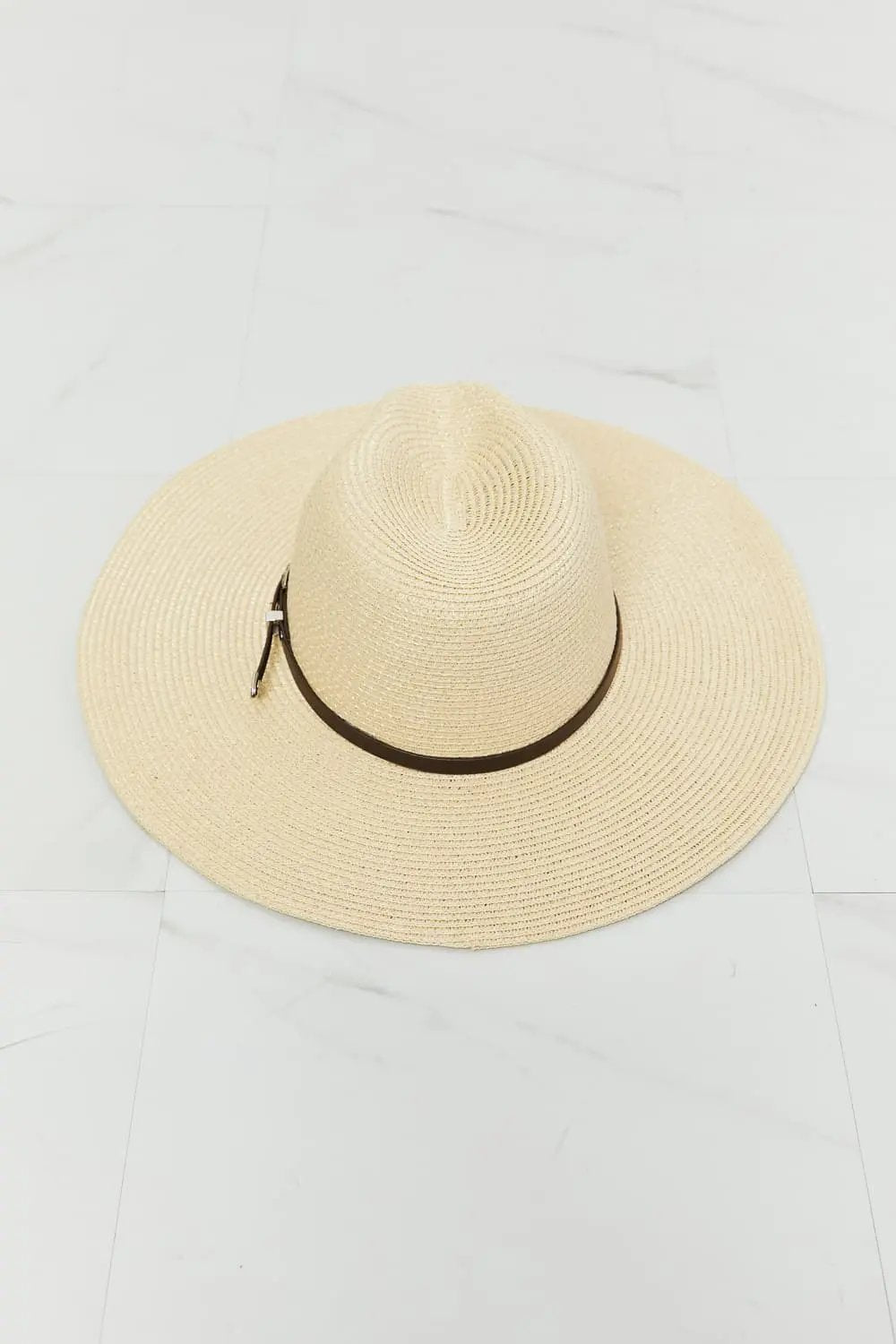 Ivory Straw Fedora Hat by Trendsi – Quality Woven Design, One Size