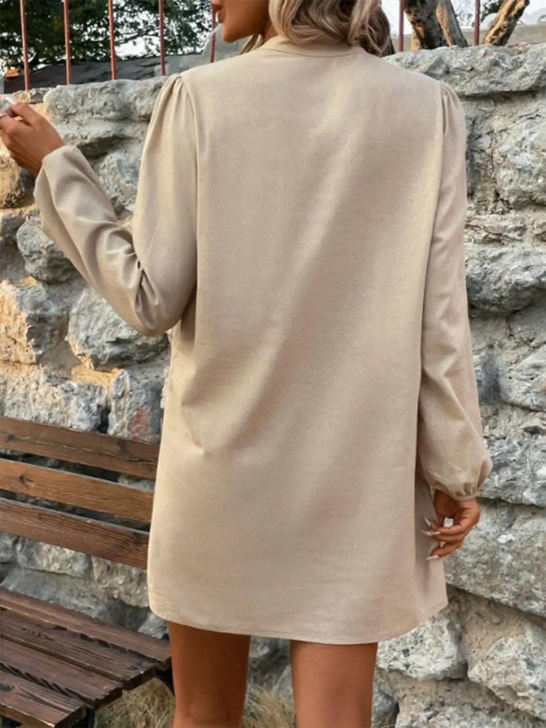 Dresses Trendsi Cotton Mini Dress Women's Chic Sheer Detail Fashion Dress