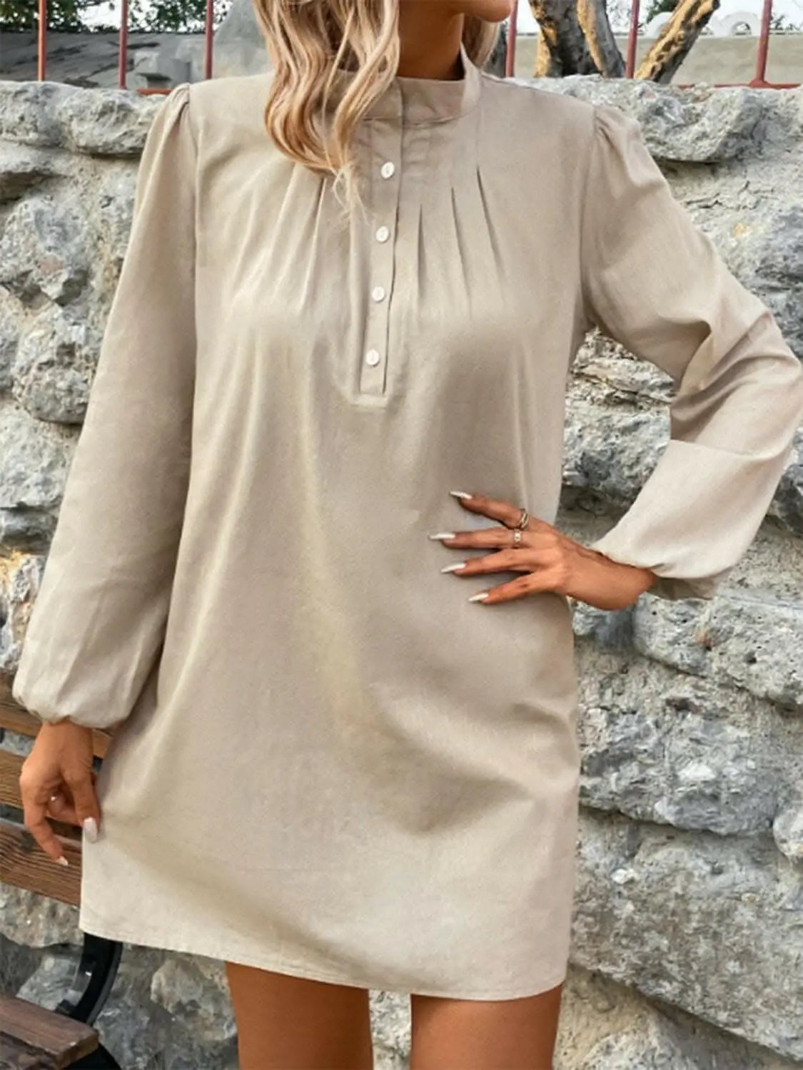 Dresses Trendsi Cotton Mini Dress Women's Chic Sheer Detail Fashion Dress