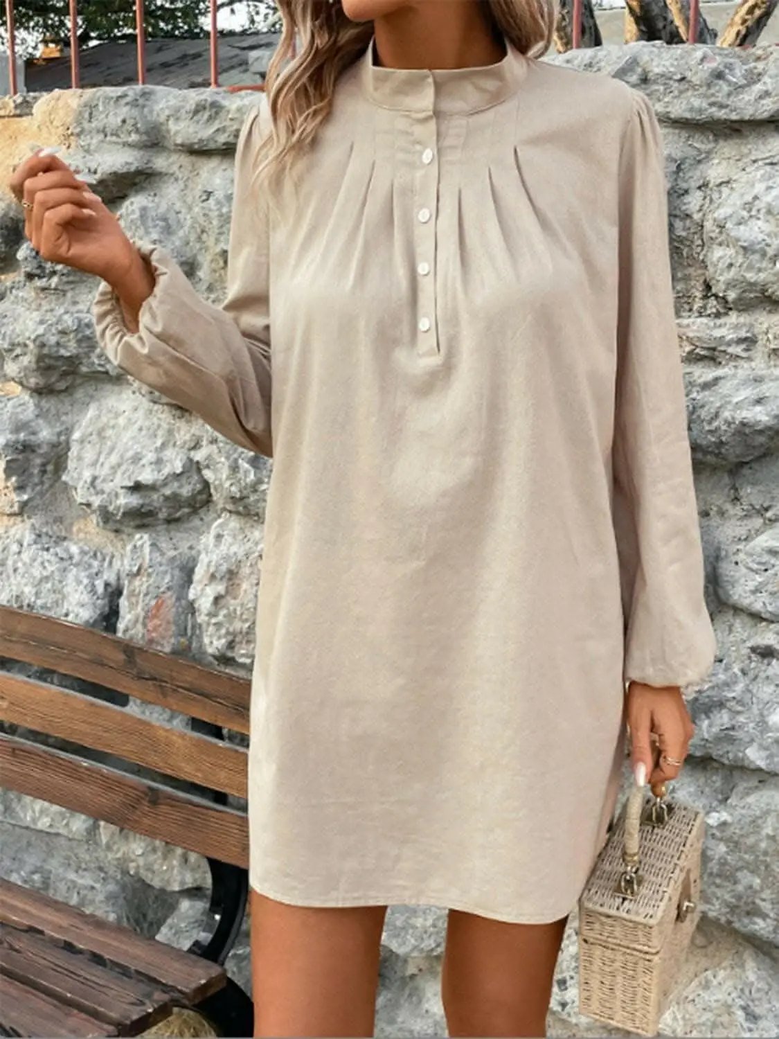 Dresses Trendsi Cotton Mini Dress Women's Chic Sheer Detail Fashion Dress