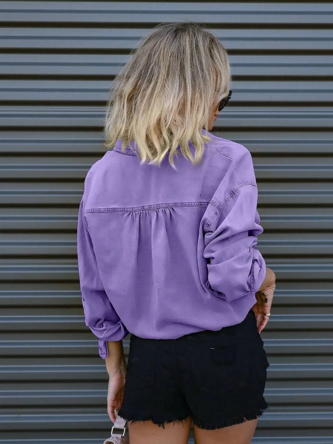 Trendsi Denim Top with Pockets - Chic Casual Style