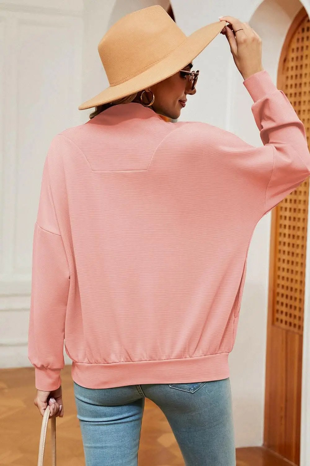 Half-Zip Sweatshirt Women's — Casual Comfort Pullover