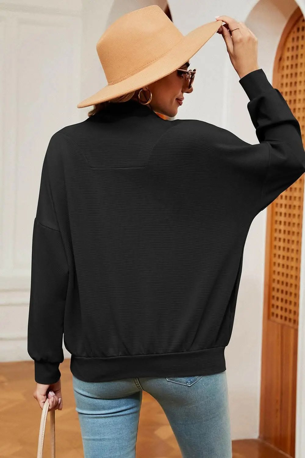 Half-Zip Sweatshirt Women's — Casual Comfort Pullover