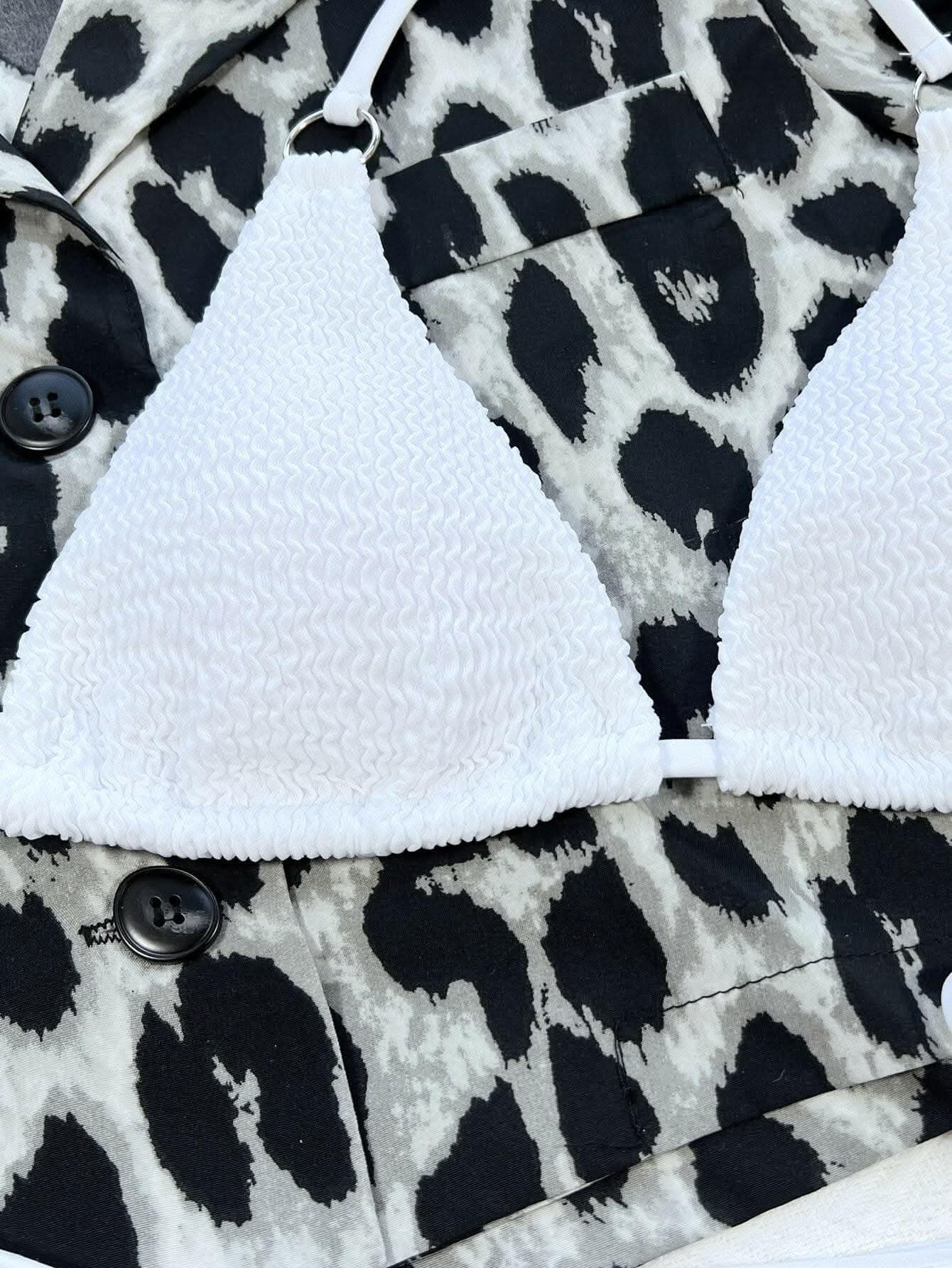 Trendsi Halter Bikini Set With Tie Sides — Chic Swimwear
