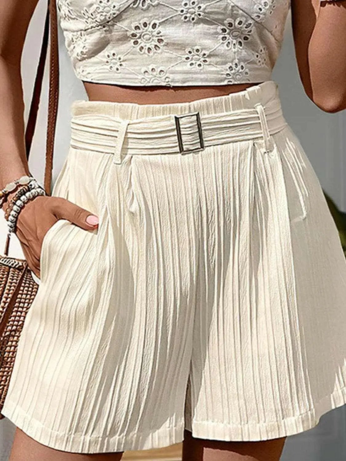 Trendsi High Waist Shorts with Pockets - Chic Premium Design