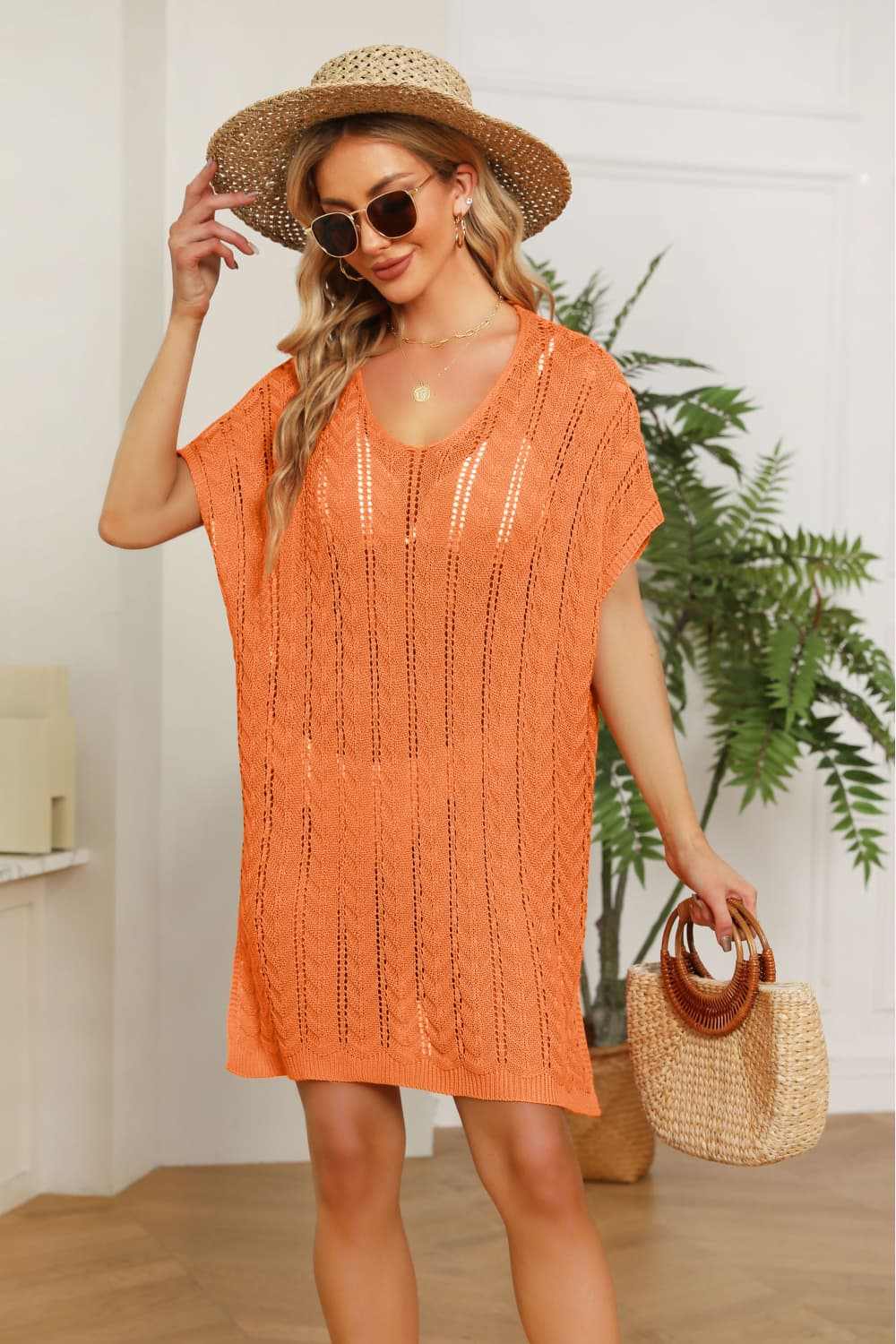Dresses Trendsi Chic openwork mini dress with slits
