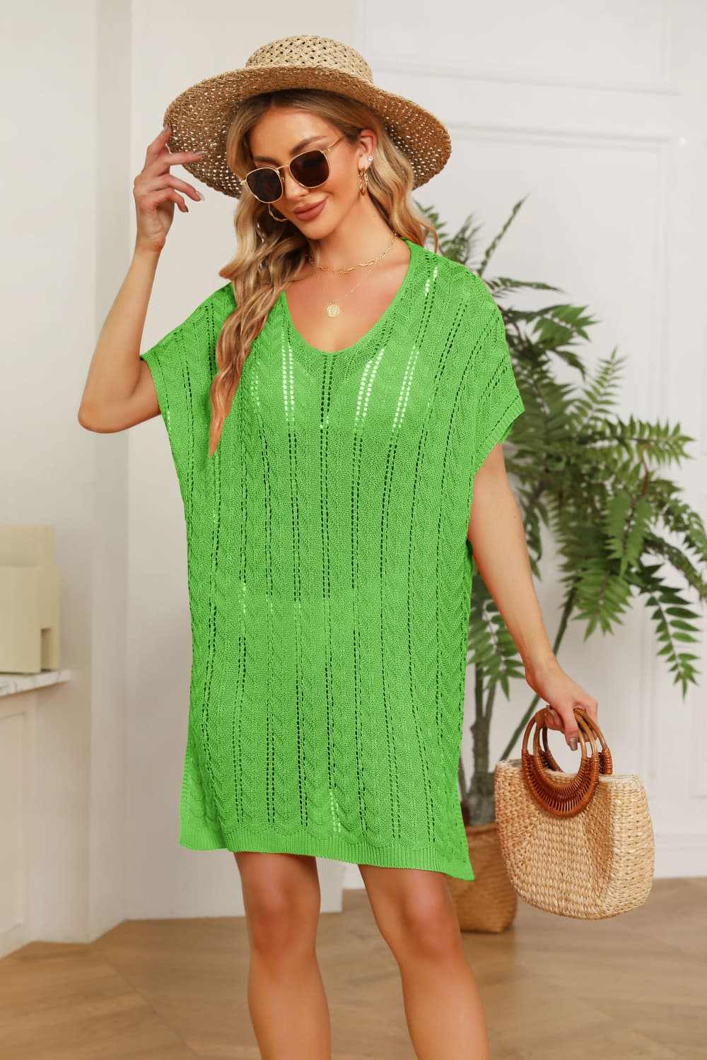 Dresses Trendsi Chic openwork mini dress with slits