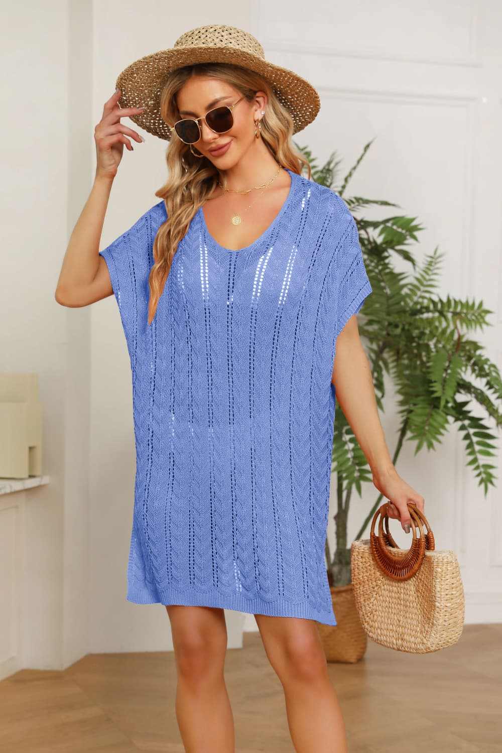 Dresses Trendsi Chic openwork mini dress with slits