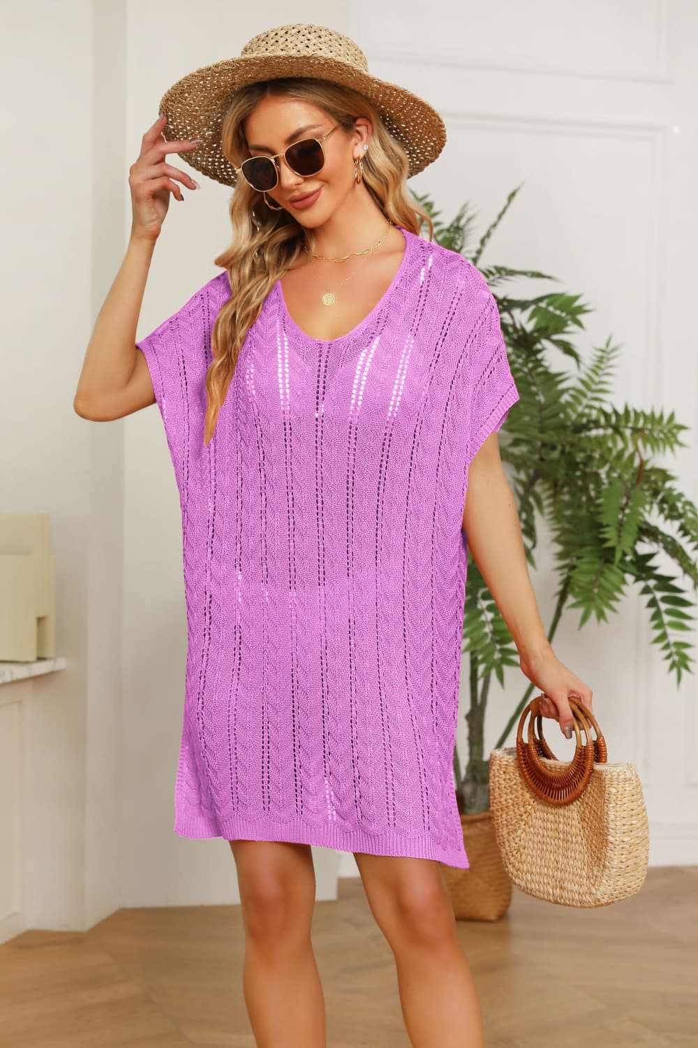 Dresses Trendsi Chic openwork mini dress with slits