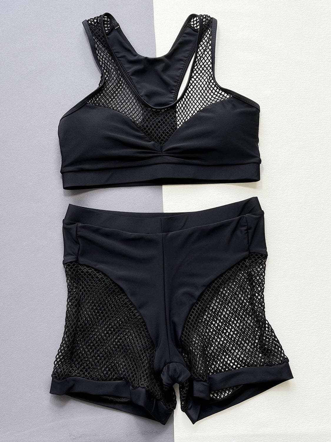 T-Shirts Trendsi Shorts - Chic openwork swimwear set