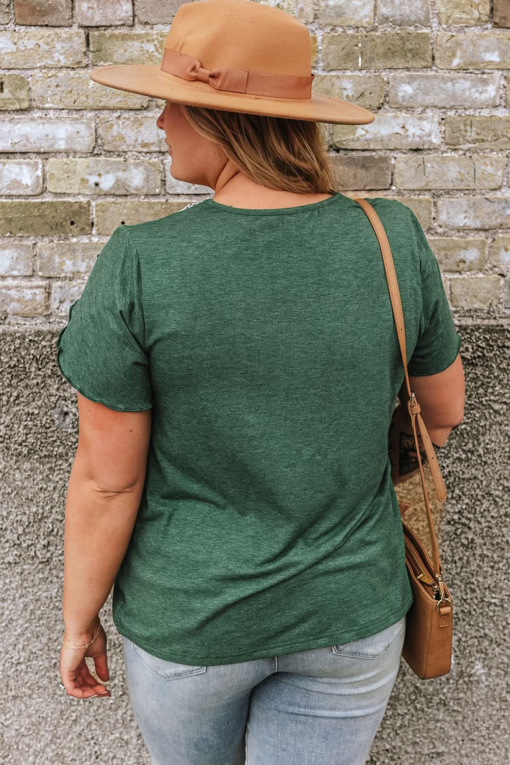 Love Salve Plus Size Lace Blouse Green Embroidered — Summer Casual