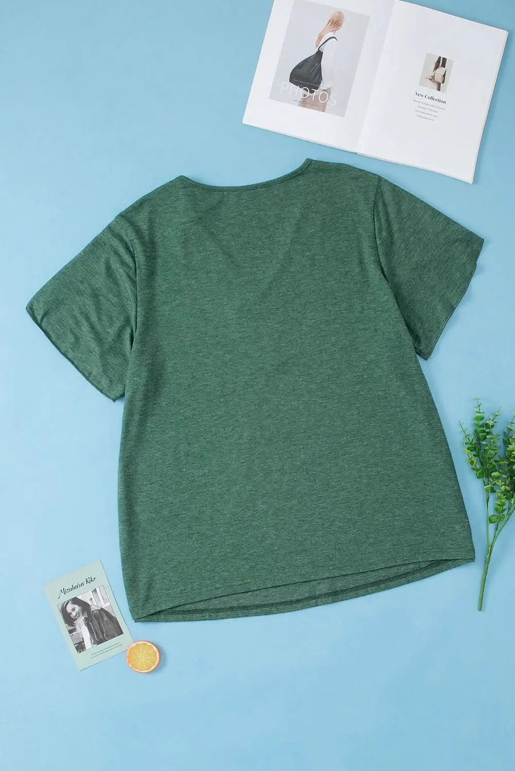 Love Salve Plus Size Lace Blouse Green Embroidered — Summer Casual