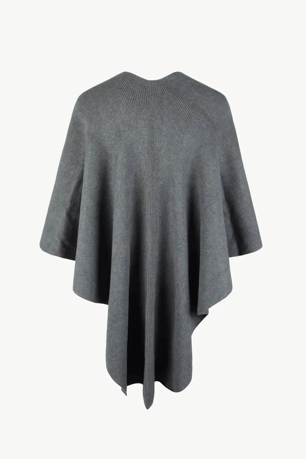 Ponchos Trendsi Chic poncho with pom-pom trim