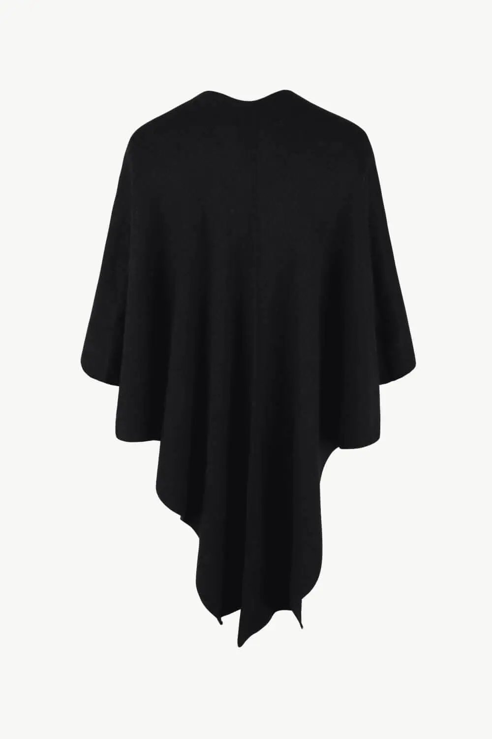 Ponchos Trendsi Chic poncho with pom-pom trim